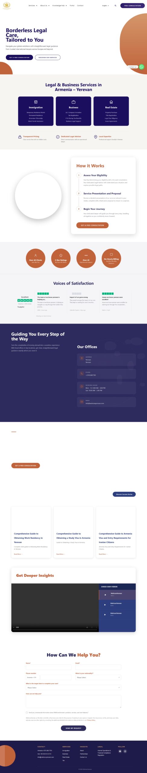 We Know Yerevan Website Design Screenshot