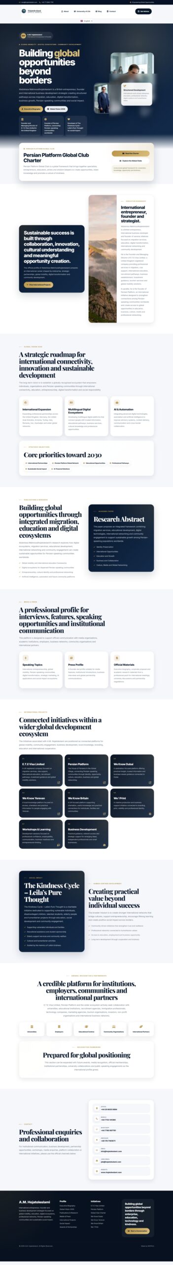 Dr. Hojatoleslami Website Design Screenshot